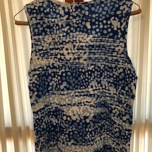 Blue and white tank top